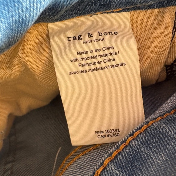 Rag & Bone Cate Mid Rise Ankle Skinny Jeans Size 30 light wash - Picture 7 of 8